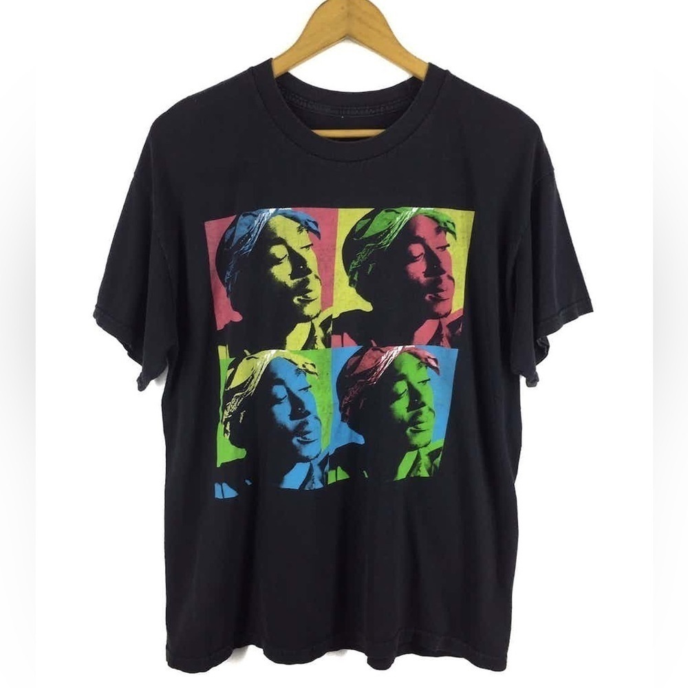 Bravado Tupac Shakur Pop Art Collage Graphic Cotton T-shirt Size XL